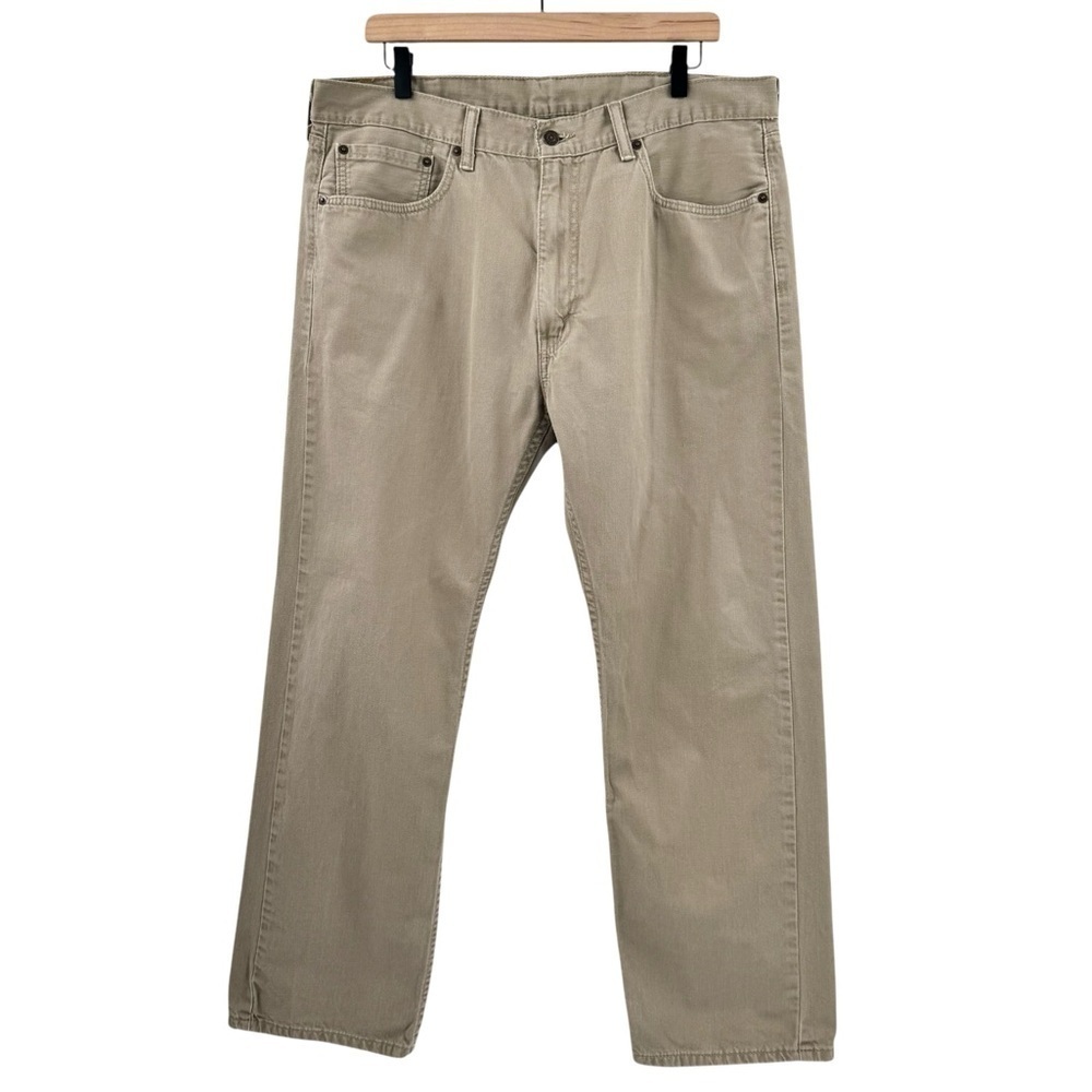 Levi's 505 Jeans Straight Leg 100% Cotton TAN Beige Denim | 38 x 30 36" Waist - Picture 3 of 11